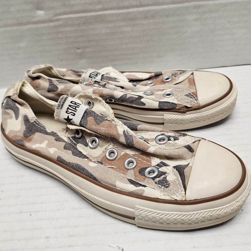 Converse All Star Sneaker Lace Up Shoes Camo Brown Camouflage 3.5 Men 5.5 Women